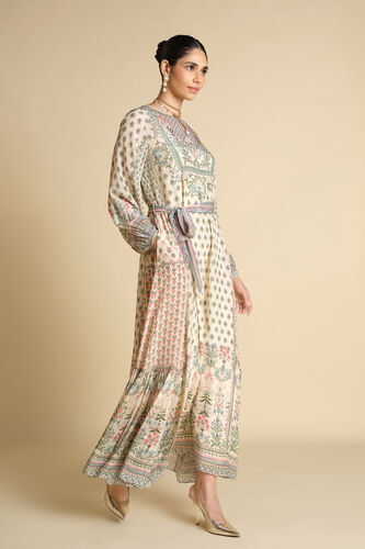Azhaki Printed Kaftan - Natural, Natural, image 3